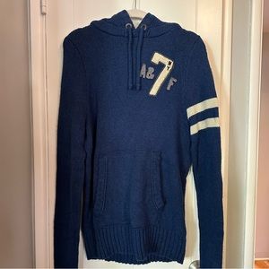 Super soft Abercrombie blue varsity hoodie sweater large